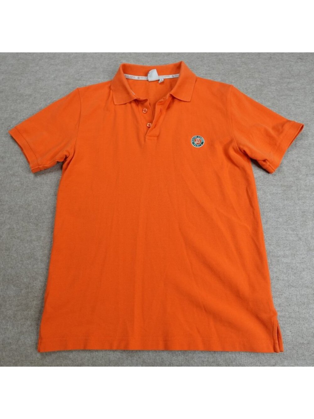 Roland Garros Polo Shirt Small Orange Solid